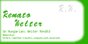 renato welter business card