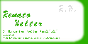 renato welter business card
